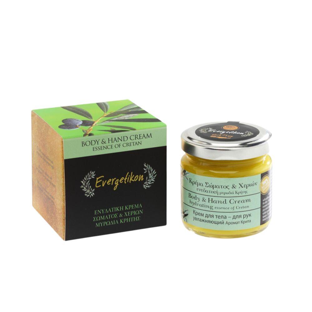 Moisturizing Cream 100% Natural for Body and Hands with Essence from Crete - 100ml Evergetikon