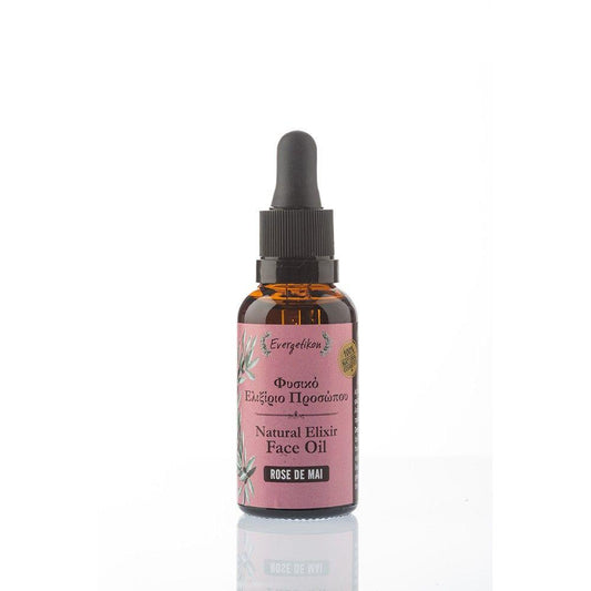 Natural Facial Elixir with May Rose Oil - 30ml Evergetikon