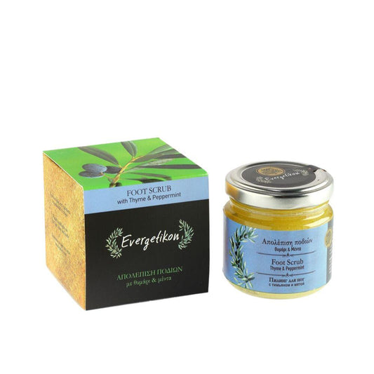 Foot Exfoliant 100% Natural with Thyme and Mint - 100ml Evergetikon