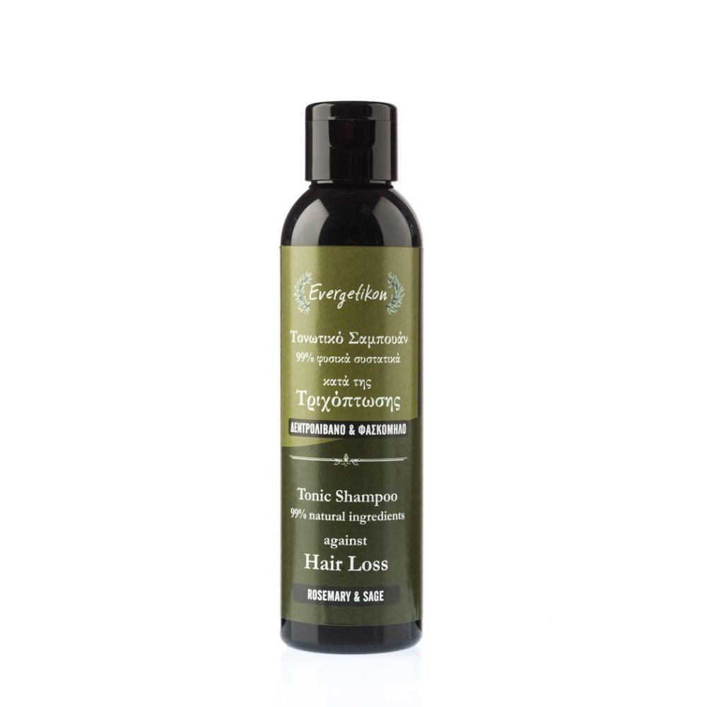 Tonic Shampoo Against Hair Loss 100% Natural with Rosemary and Sage - 150ml Evergetikon