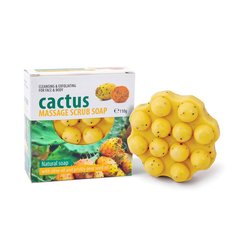 Scrub Soap with Olive Oil and Cactus Seed Oil, 110 gr