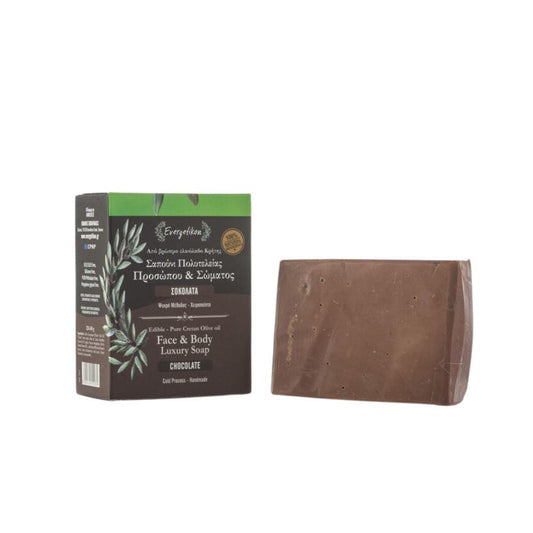 Natural Face and Body Soap with Chocolate 130g Evergetikon