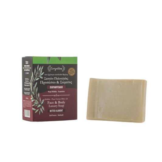 100% Natural Face and Body Soap with Bitter Almonds 130g Evergetikon