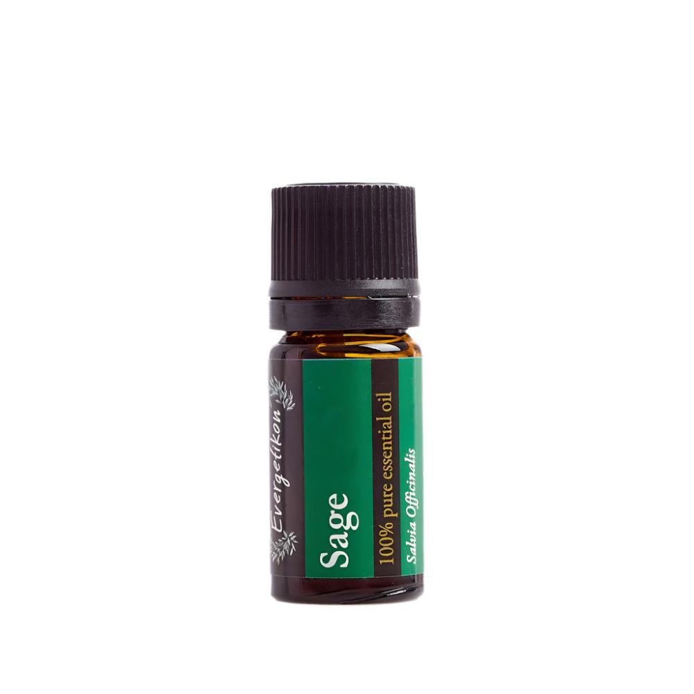 Pure Sage Essential Oil 100% 5ml Evergetikon