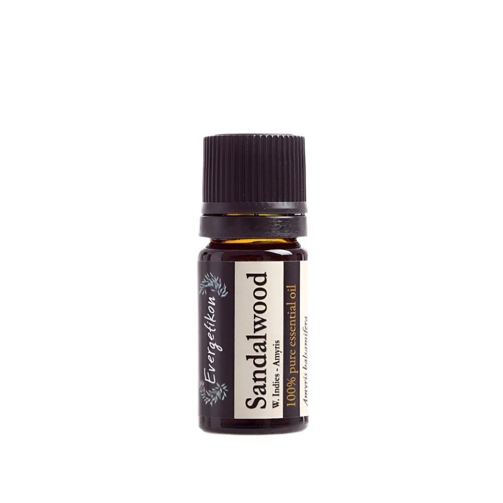 Pure West Indian Sandalwood Essential Oil 100% 5ml Evergetikon